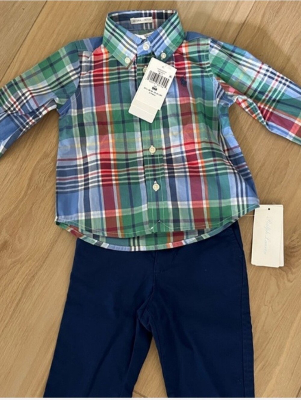 Ralph Lauren Multicolor Plaid Button-Down Shirt - Green Blue Red